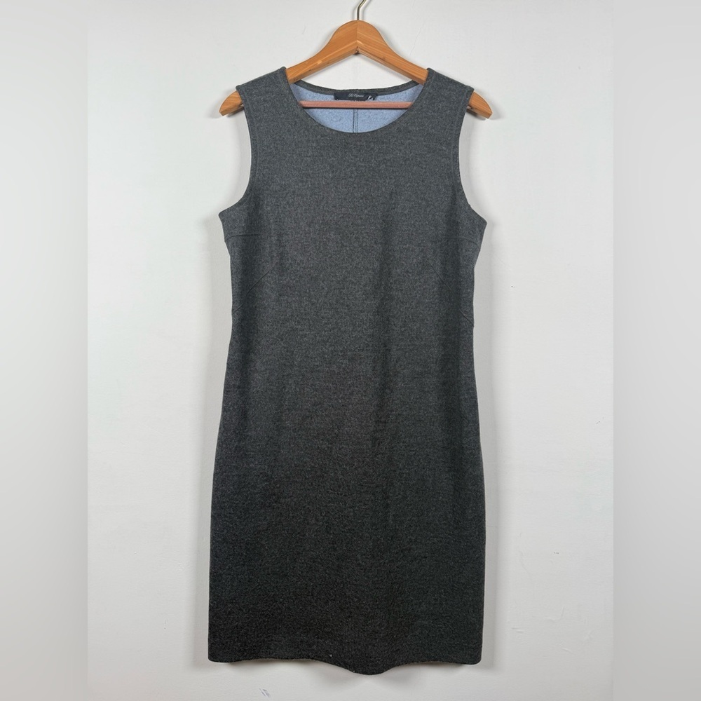 Les Copains Virgin Wool Charcoal Sleeveless Midi Dress, Size 44 (L)